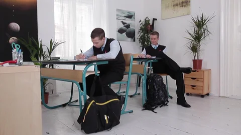 Sneaky Students Feast on Each Other's Cocks