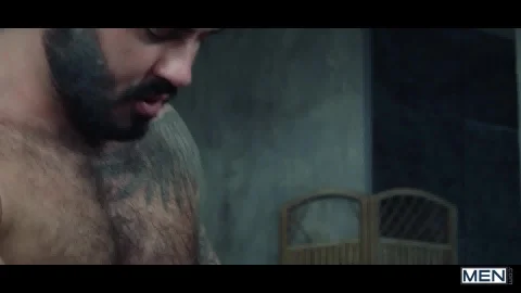 DrillMyHole: Bear Obi-Wan Takes Charge of Muscled Pup Luke